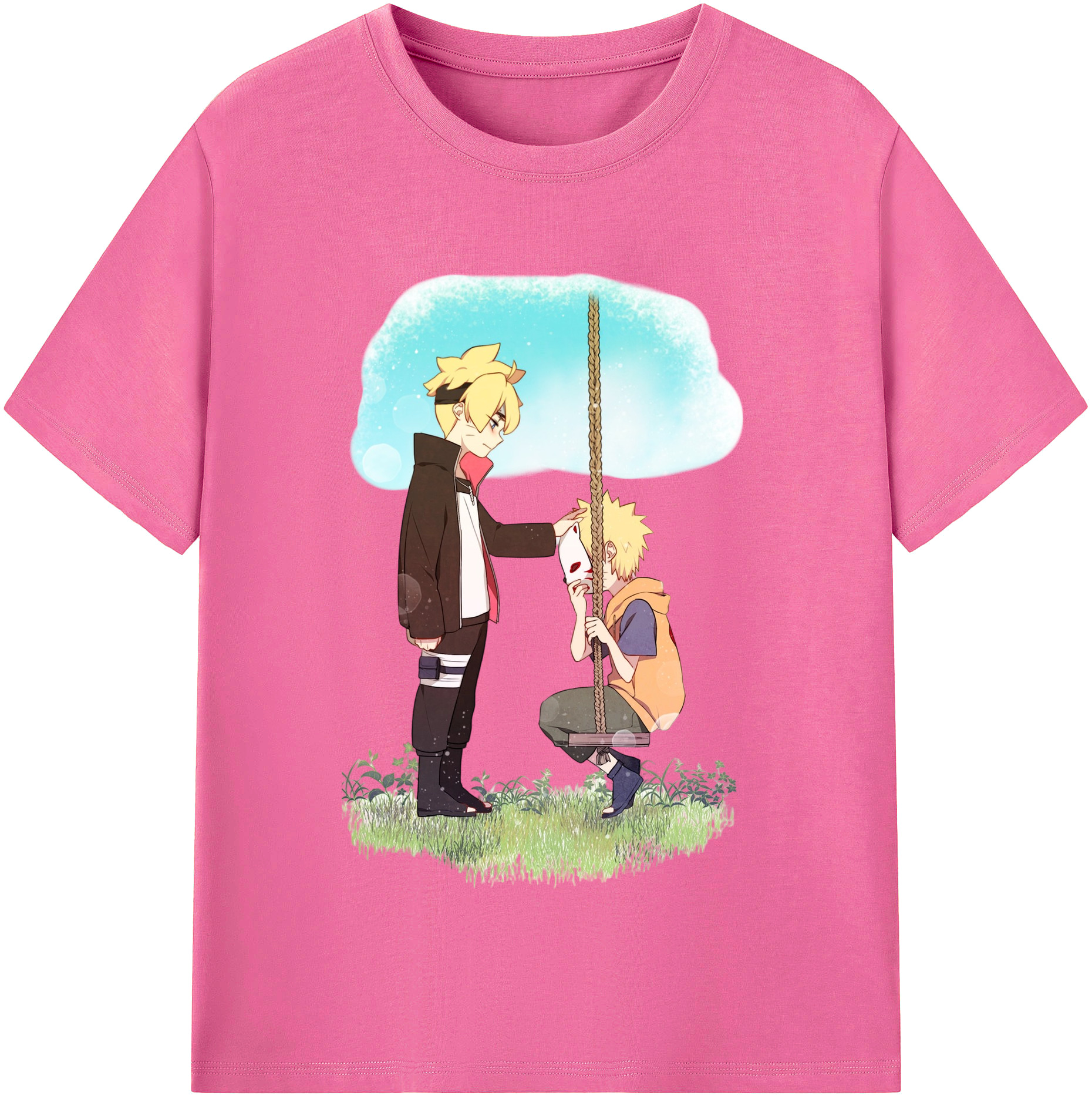 （画像用） NARUTO -ナルト- うずまき ボルト Uzumaki Boruto レディースカジュアルプリントTシャツ（綿100％）